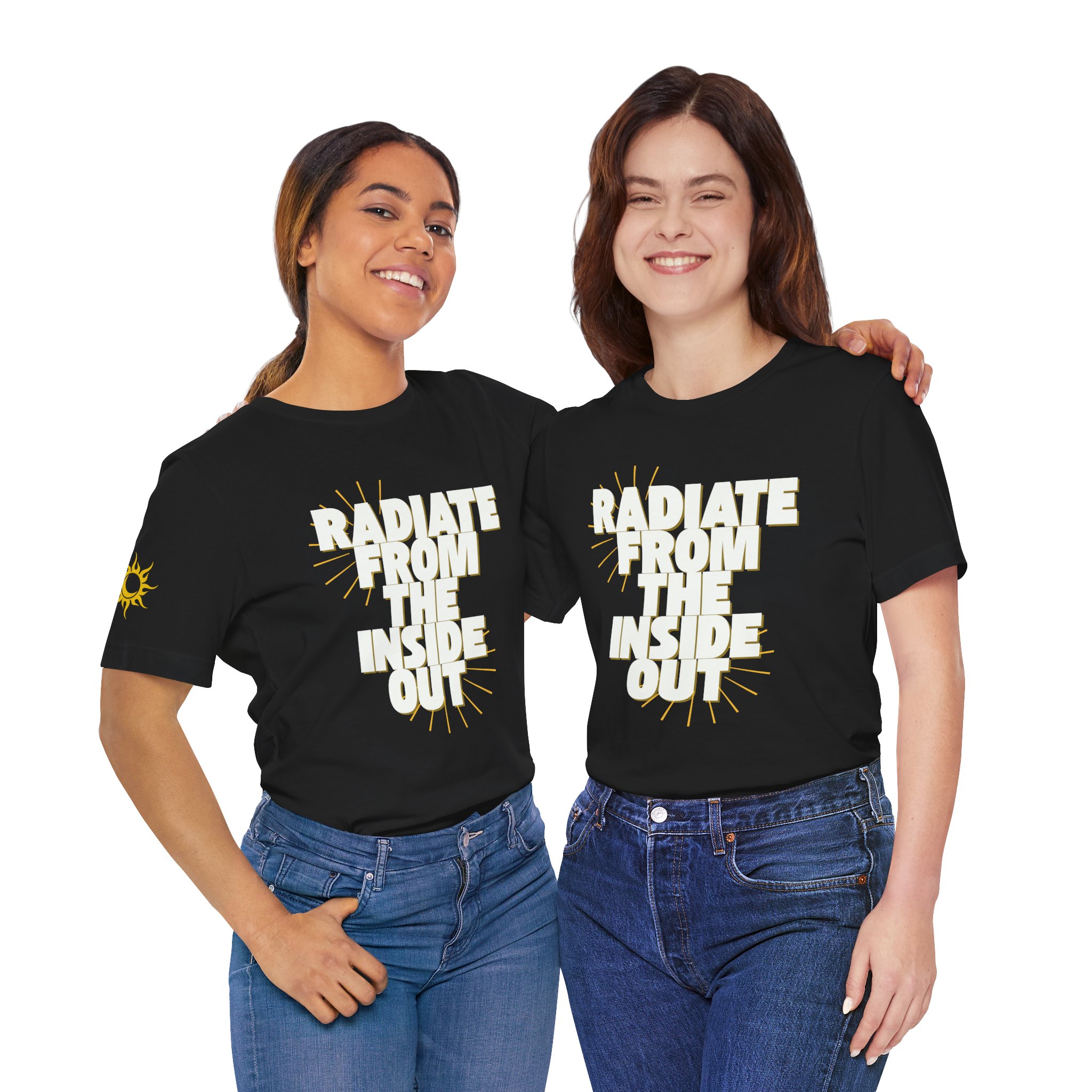 Radiate From The Inside Out Radiate Positivity Unisex Jersey Tee, Inspirational Shirt, Sun Graphic Tee, Motivational Gift, Positive Vibes Apparel - Image 8