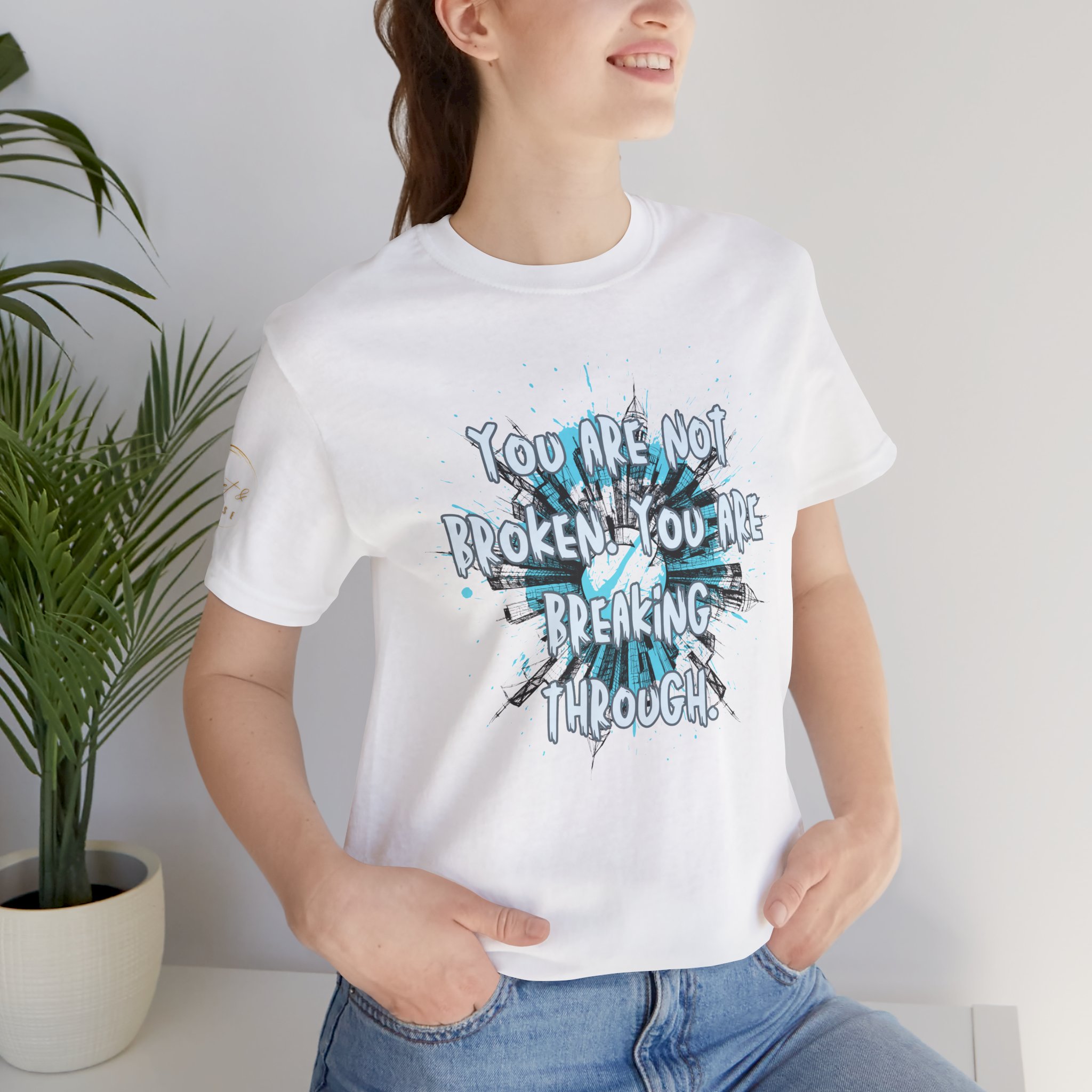 You Are Not Broken You Are Breaking Through Empowerment Graphic Tee, Motivational Shirt, Inspirational Gift, Youth Activism Top, Self-Discovery Apparel, Positive Vibe Clothing - Image 6