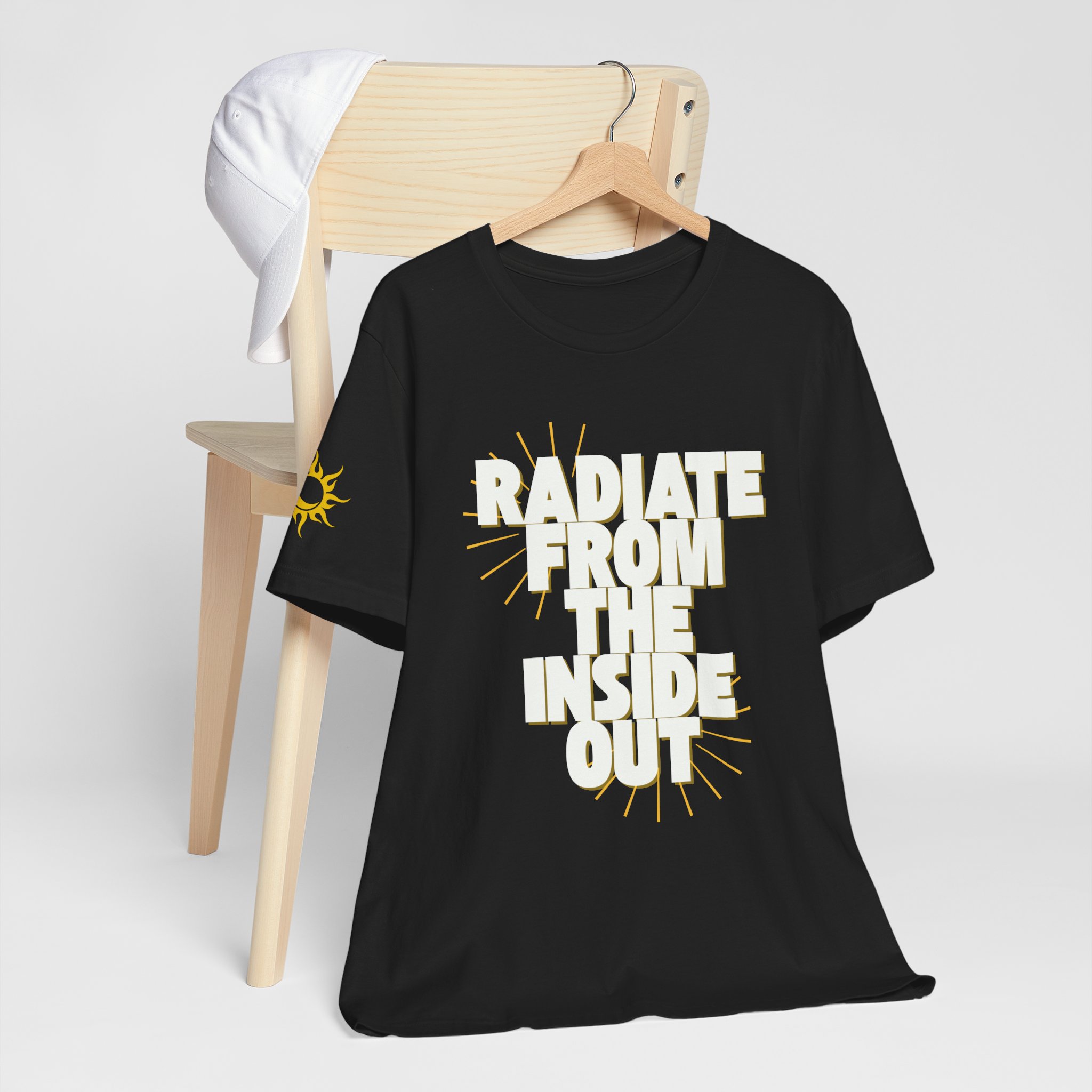 Radiate From The Inside Out Radiate Positivity Unisex Jersey Tee, Inspirational Shirt, Sun Graphic Tee, Motivational Gift, Positive Vibes Apparel - Image 5