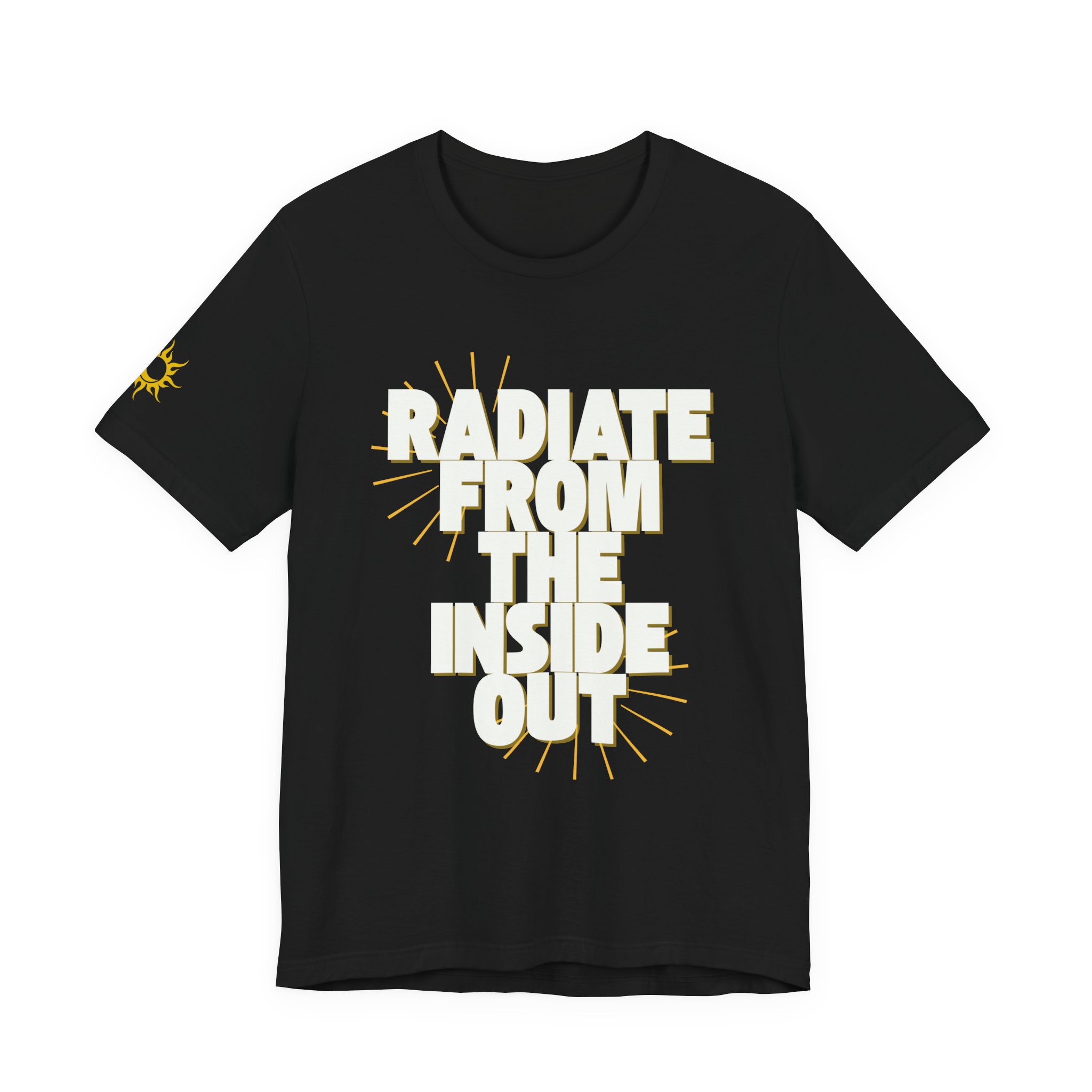 Radiate From The Inside Out Radiate Positivity Unisex Jersey Tee, Inspirational Shirt, Sun Graphic Tee, Motivational Gift, Positive Vibes Apparel - Image 3