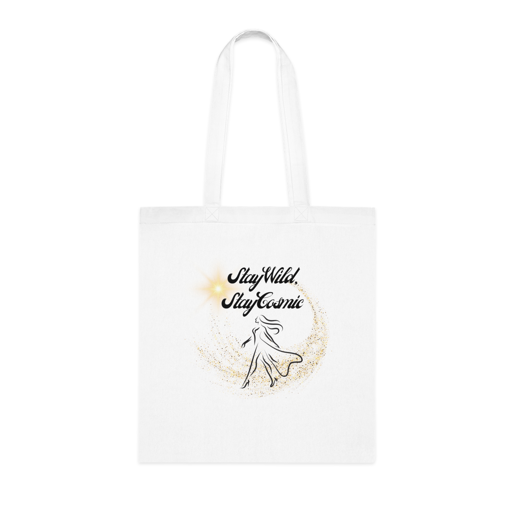 Stay Wild, Stay Cosmic Tote Bag | Eco-Friendly Cotton Tote | Gift for Nature Lovers, Boho Style, Shopping Bag, Beach Tote, Everyday Use