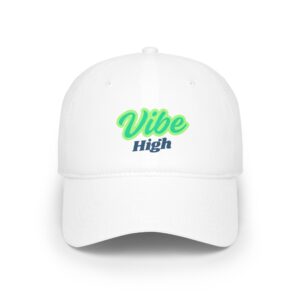 Vibe High Low Profile Baseball Cap, Casual Cap, Trendy Hat, Summer Accessory, Gift for Him, Gift for Her