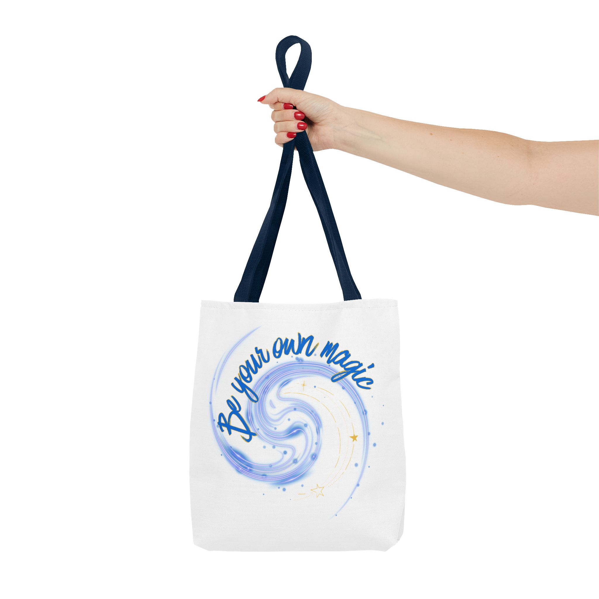 Inspirational 'Be Your Own Magic' Tote Bag – Blue Swirl Canvas Tote - Image 16