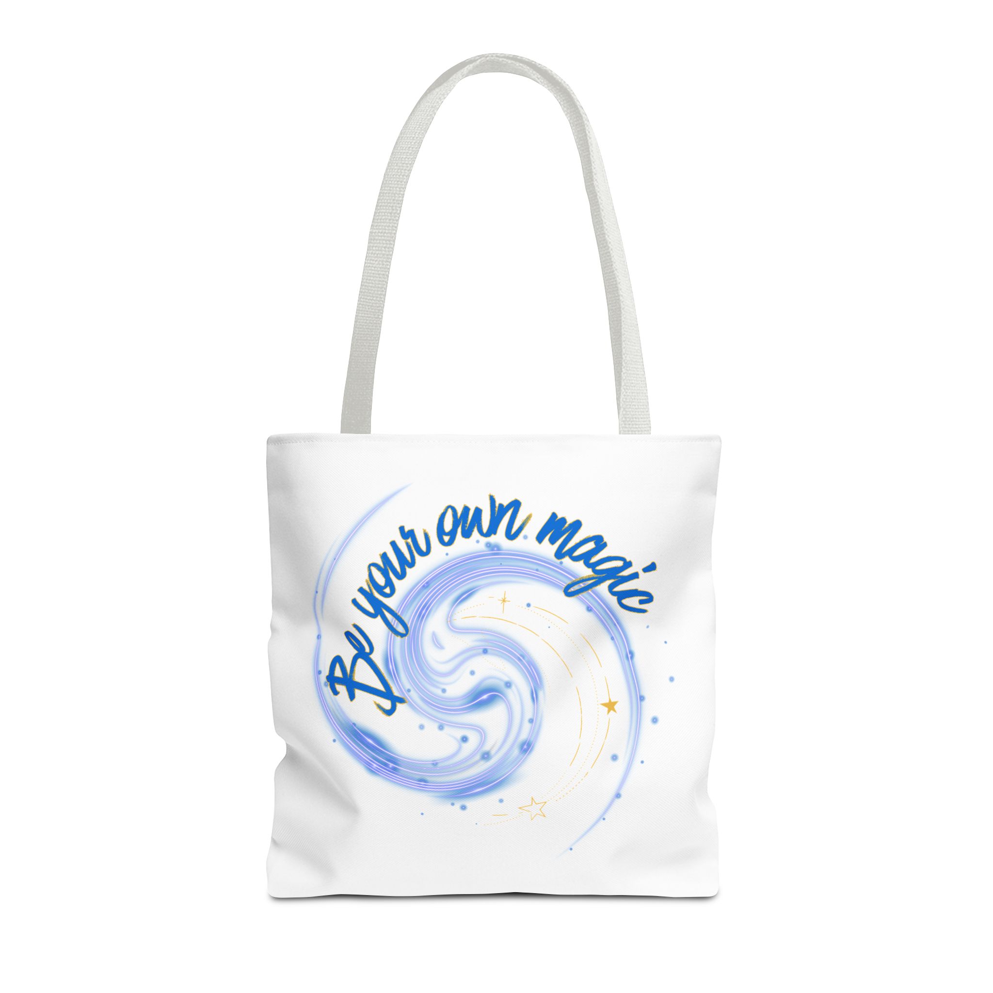 Inspirational 'Be Your Own Magic' Tote Bag – Blue Swirl Canvas Tote - Image 7