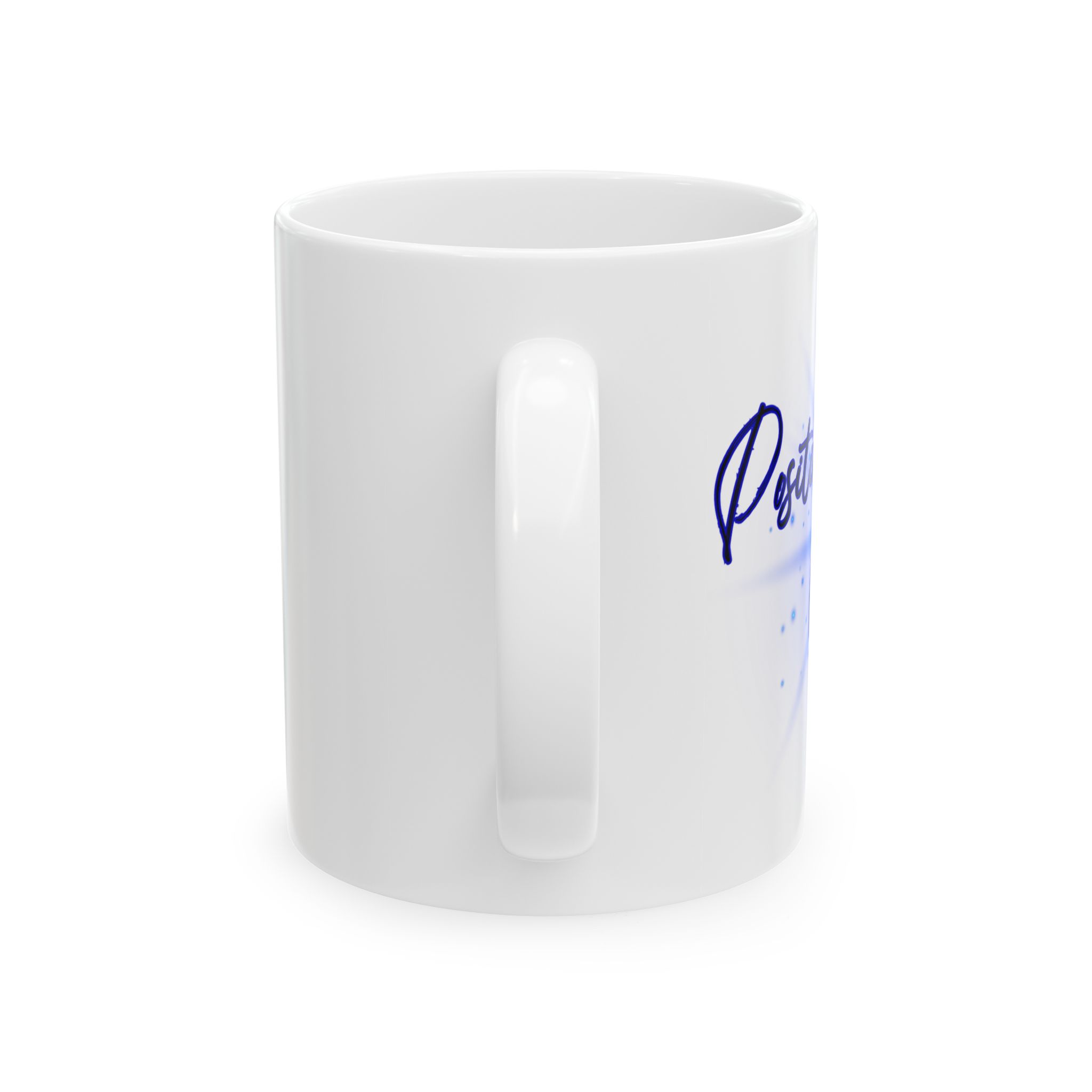 Positive Vibes Ceramic Mug — Blue Handwritten Design (11oz & 15oz) - Image 3
