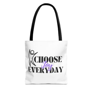 Choose Joy Every Day Tote Bag — Inspirational Everyday Canvas Tote