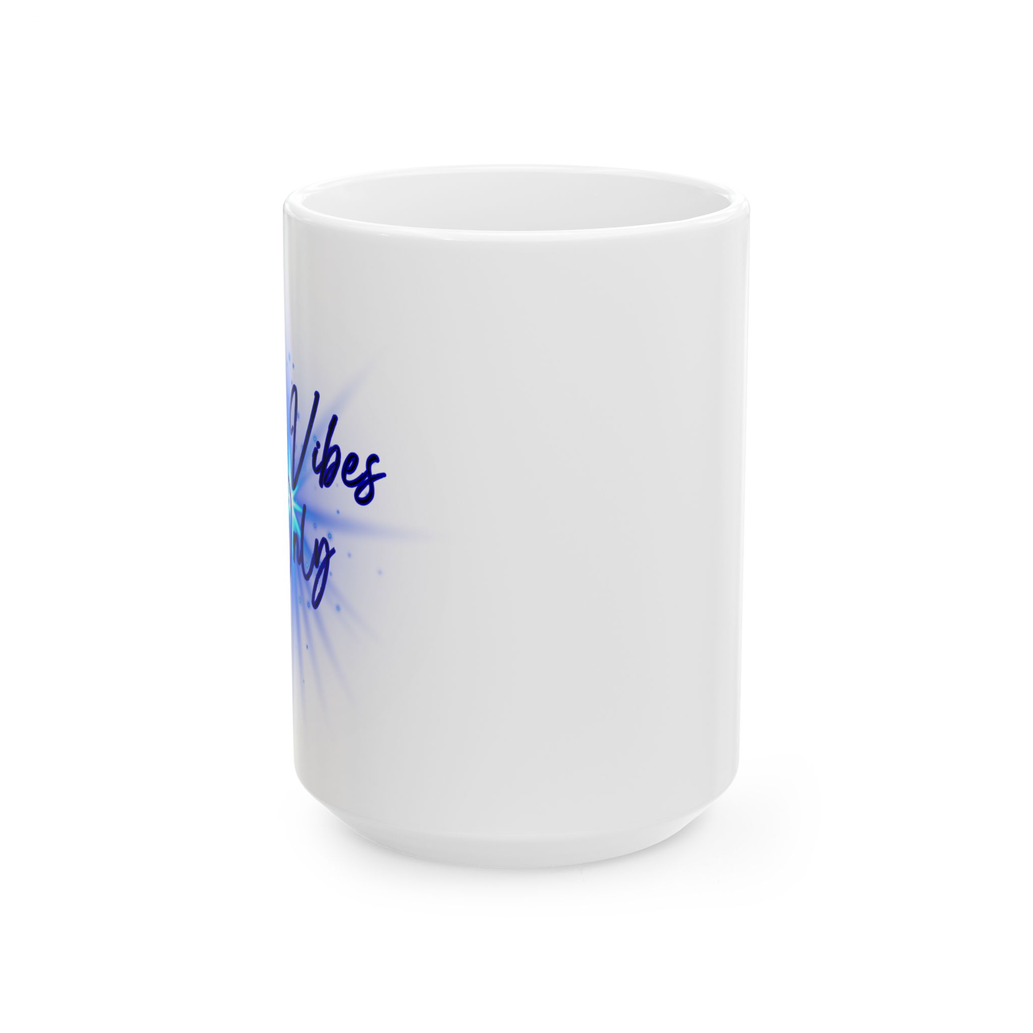 Positive Vibes Ceramic Mug — Blue Handwritten Design (11oz & 15oz) - Image 6