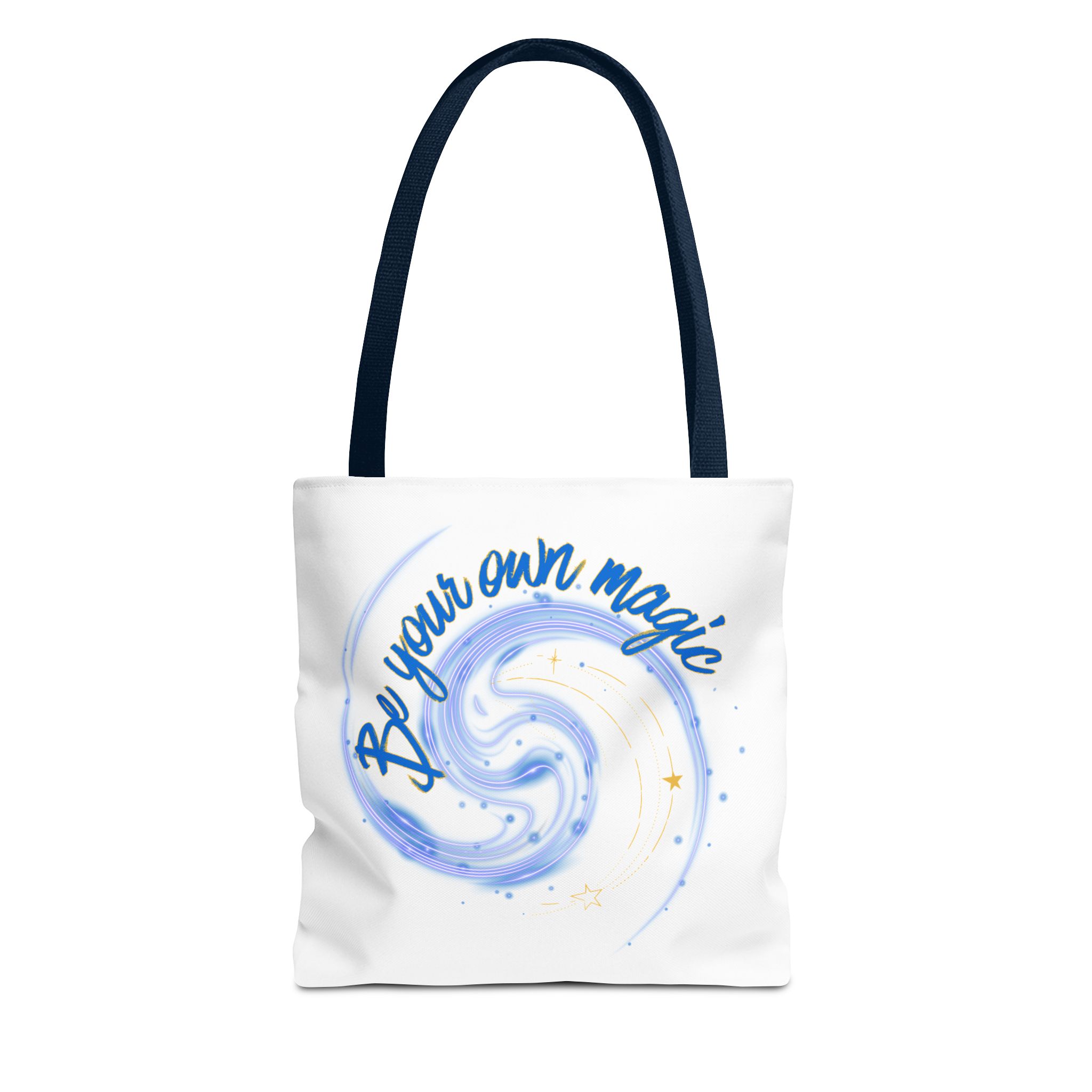 Inspirational 'Be Your Own Magic' Tote Bag – Blue Swirl Canvas Tote - Image 13